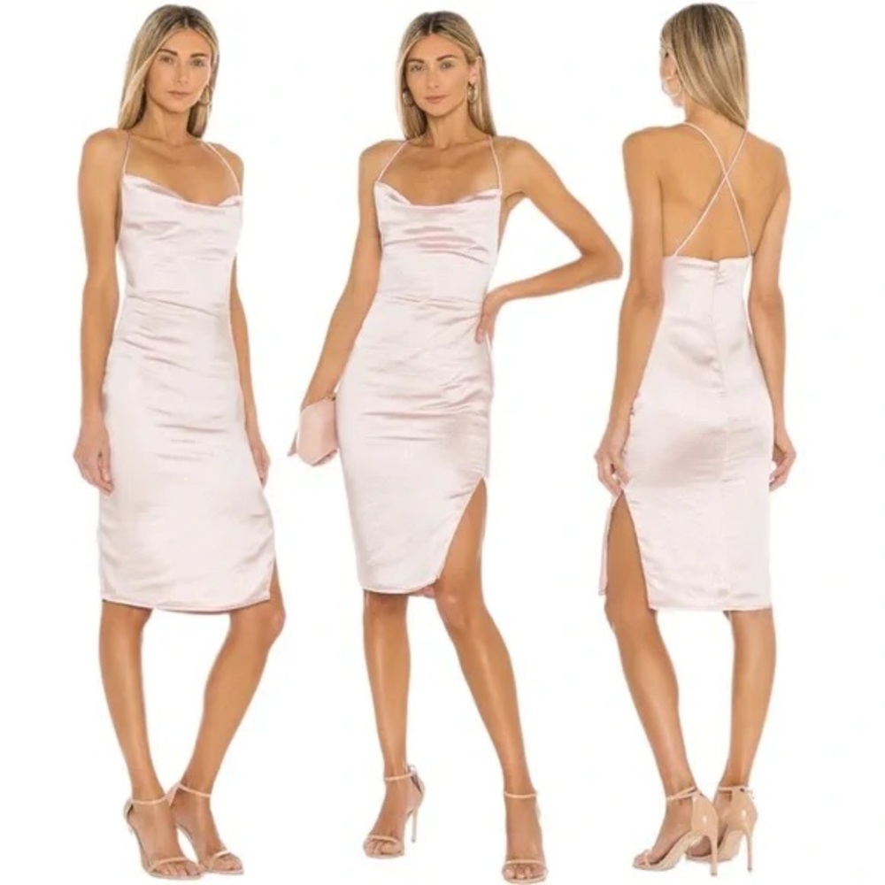 Superdown Billie Drape dress in blush size Medium. NWT